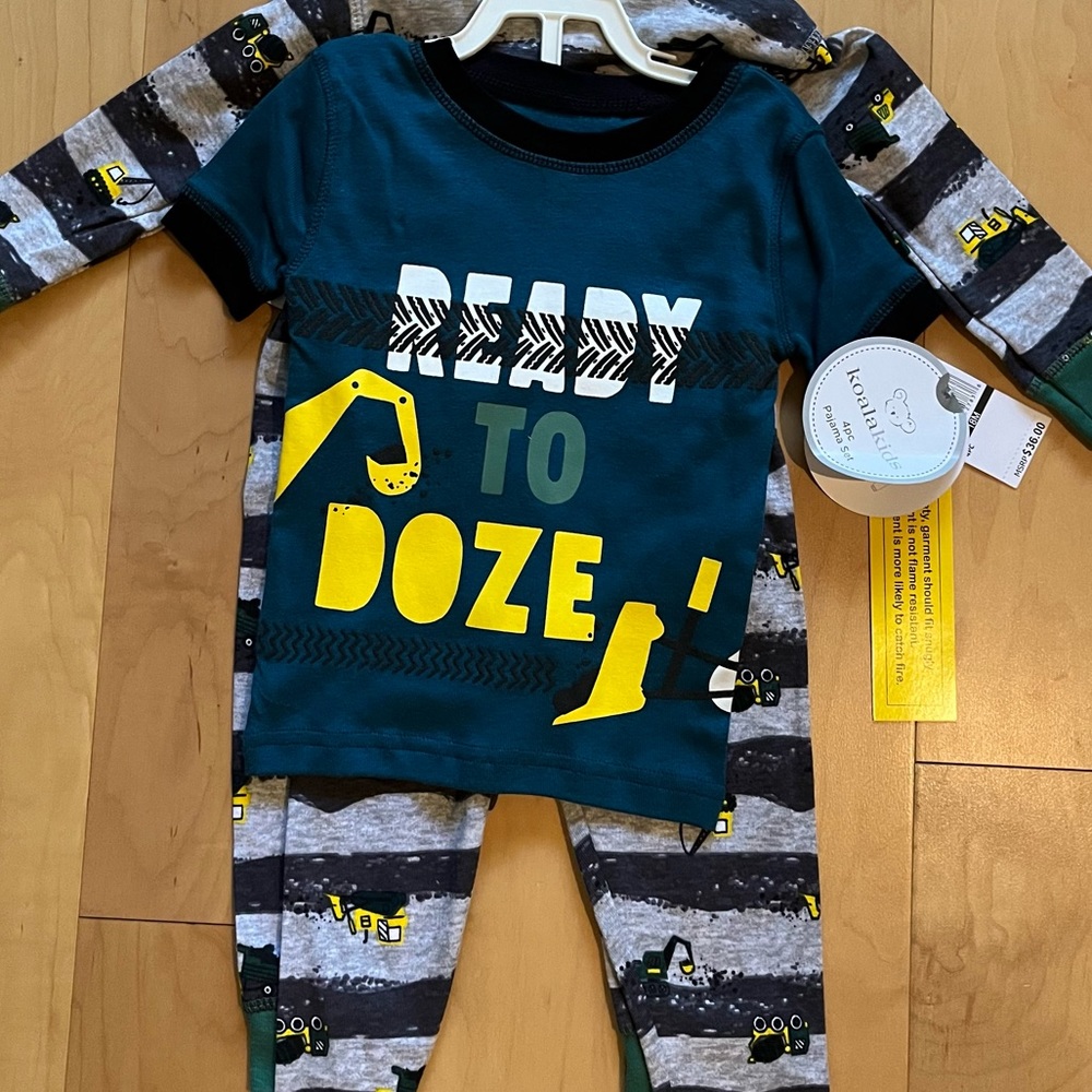 Construction Pajama Set- 4 pieces- 18M